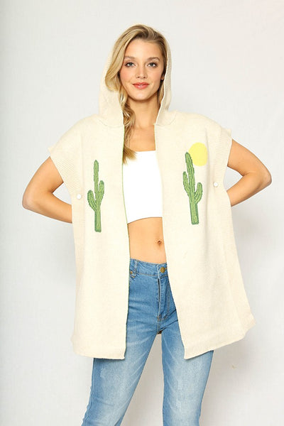 Knit Cactus Poncho - Miss Sparkling