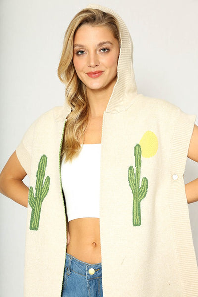 Knit Cactus Poncho - Miss Sparkling