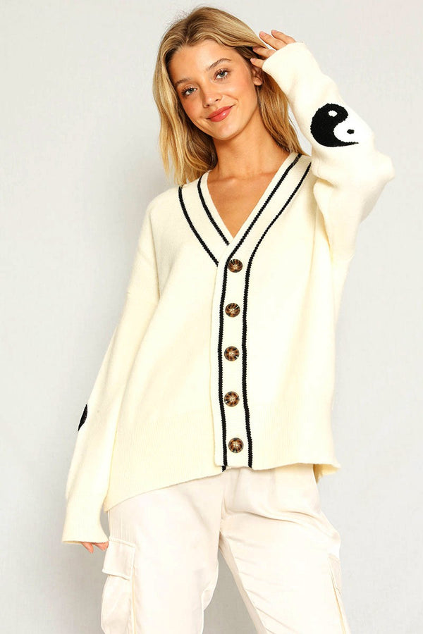 Varsity Novelty Cardigan - Miss Sparkling