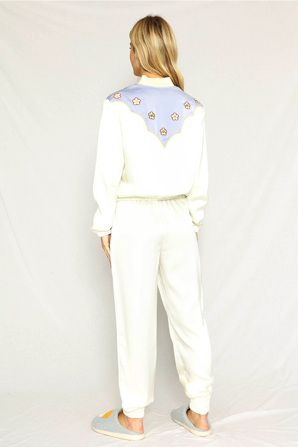 Western Satin Bomber Jacket - Miss Sparkling