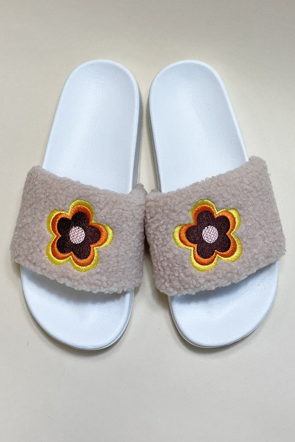 Novelty Sherpa Slides - Miss Sparkling