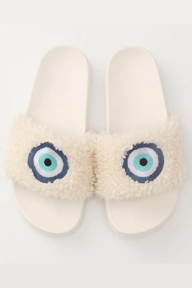 Novelty Sherpa Slides - Miss Sparkling