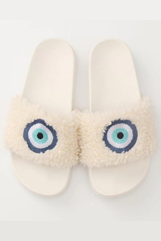 Novelty Sherpa Slides - Miss Sparkling