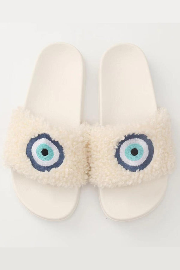 Novelty Sherpa Slides - Miss Sparkling