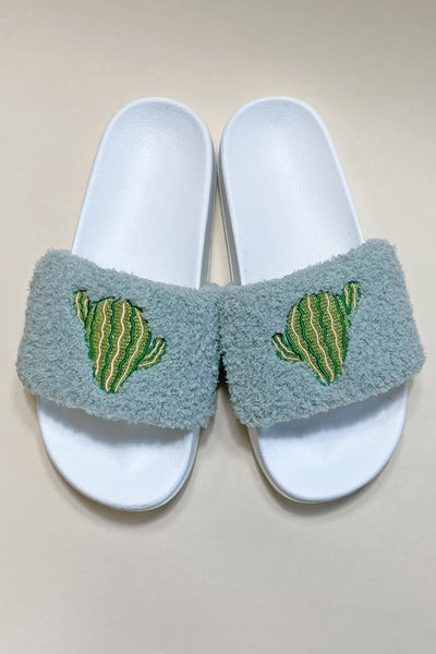 Novelty Sherpa Slides - Miss Sparkling