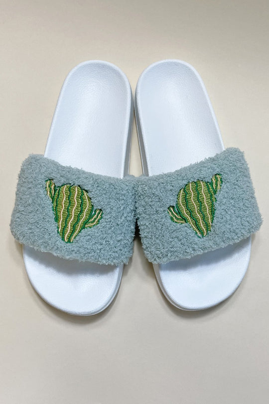 Novelty Sherpa Slides - Miss Sparkling