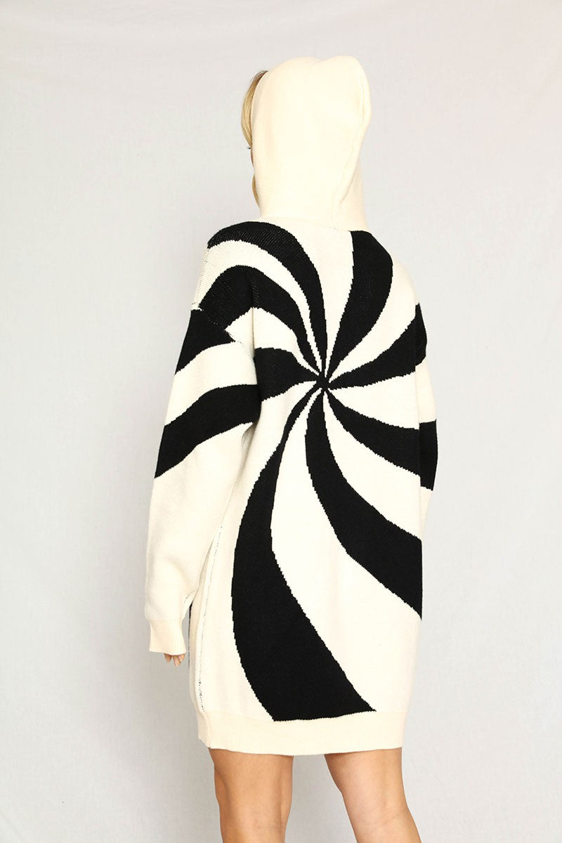 Mod swirl hoodie dress - Miss Sparkling