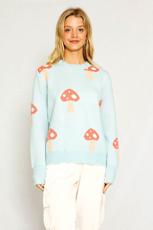Mushroom knit sweater - Miss Sparkling