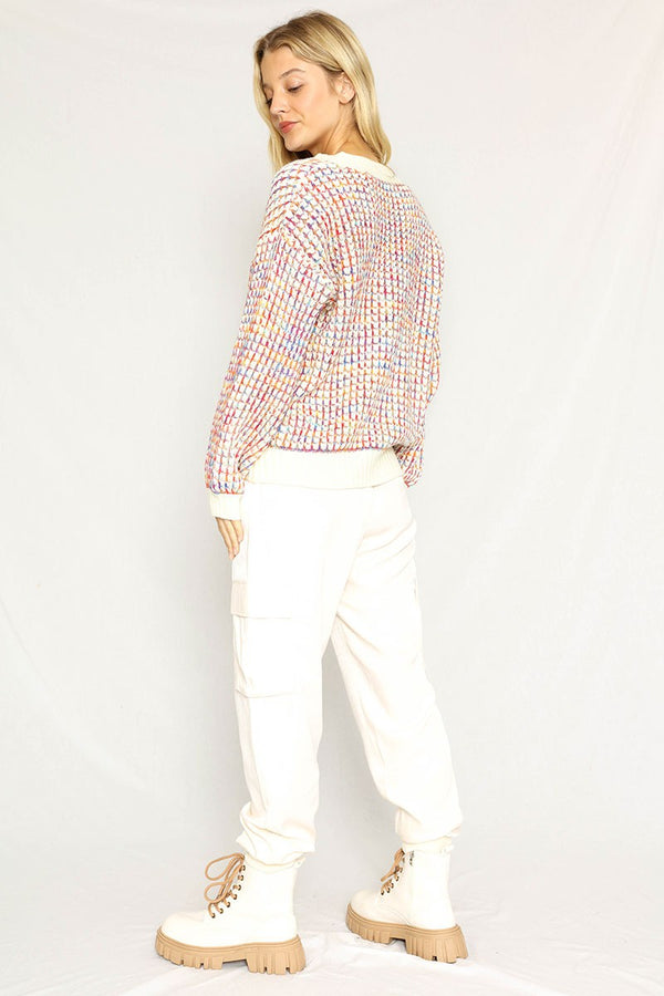 Multicolored knit sweater - Miss Sparkling