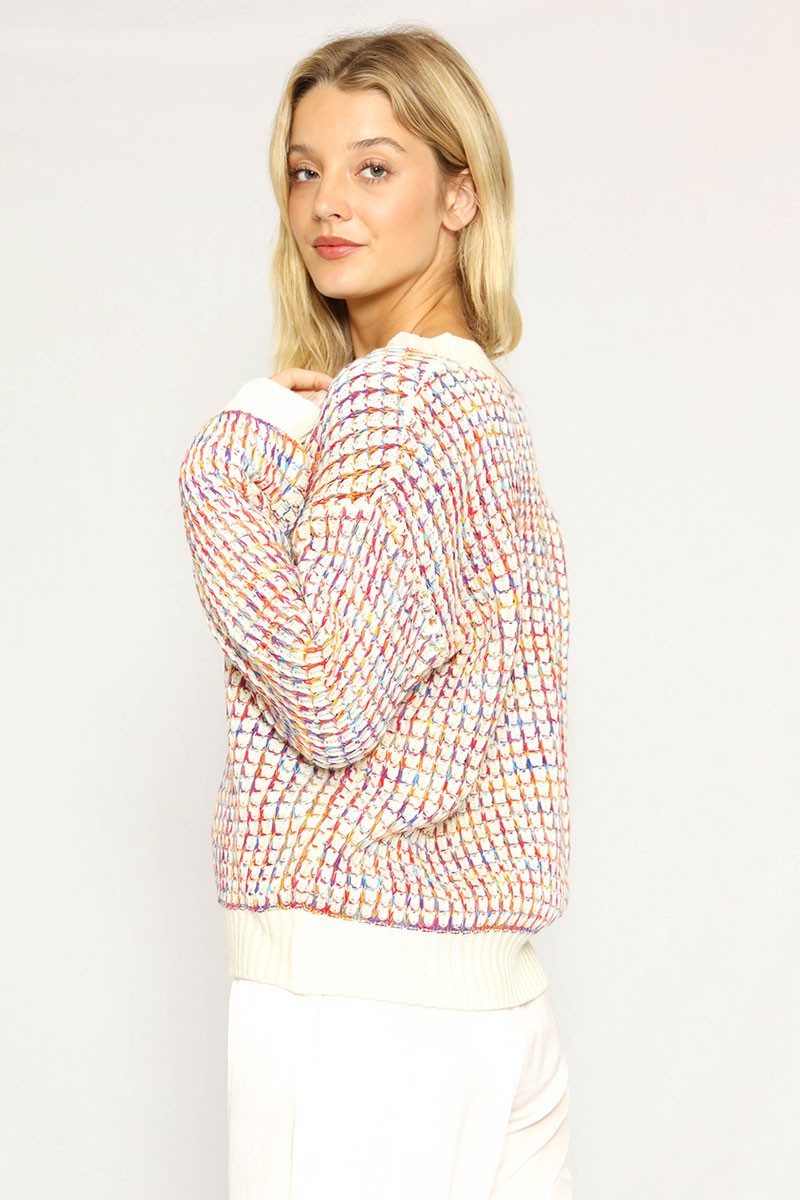 Multicolored knit sweater