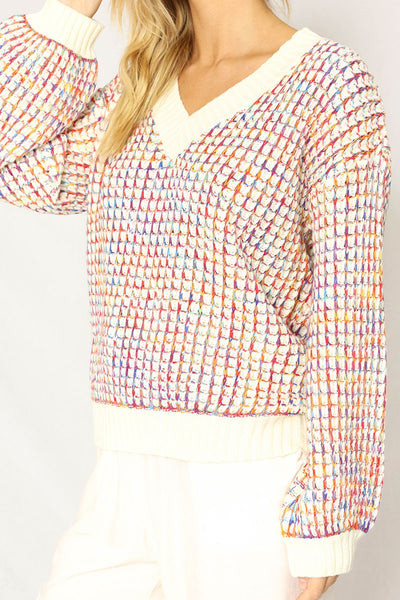 Multicolored knit sweater - Miss Sparkling