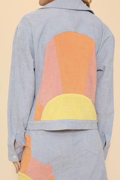 Corduroy sunburst jacket - Miss Sparkling