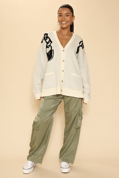 Lock and key chain cardigan - Miss Sparkling