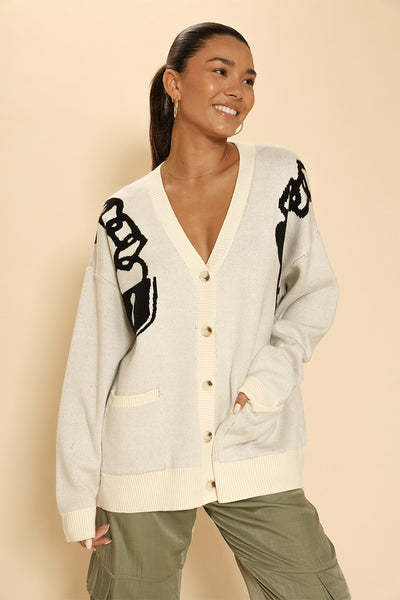 Lock and key chain cardigan - Miss Sparkling