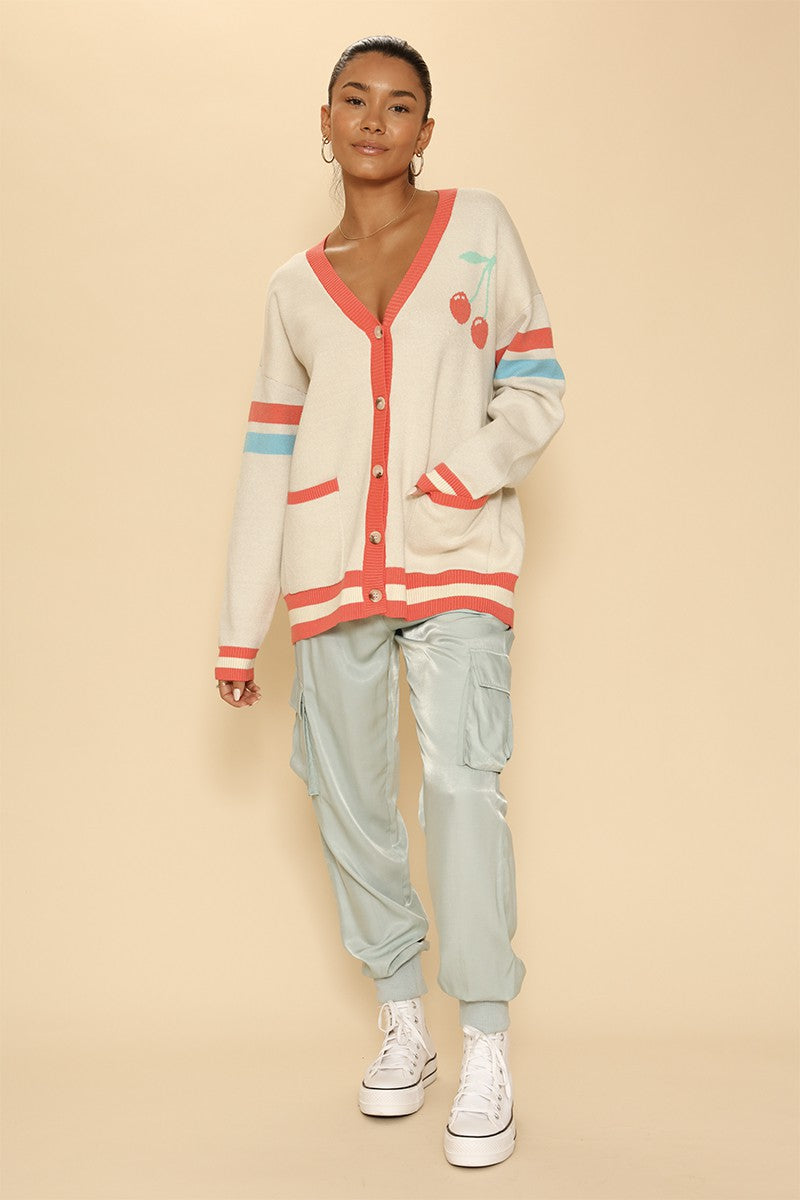 Oversized varsity cardigan hotsell