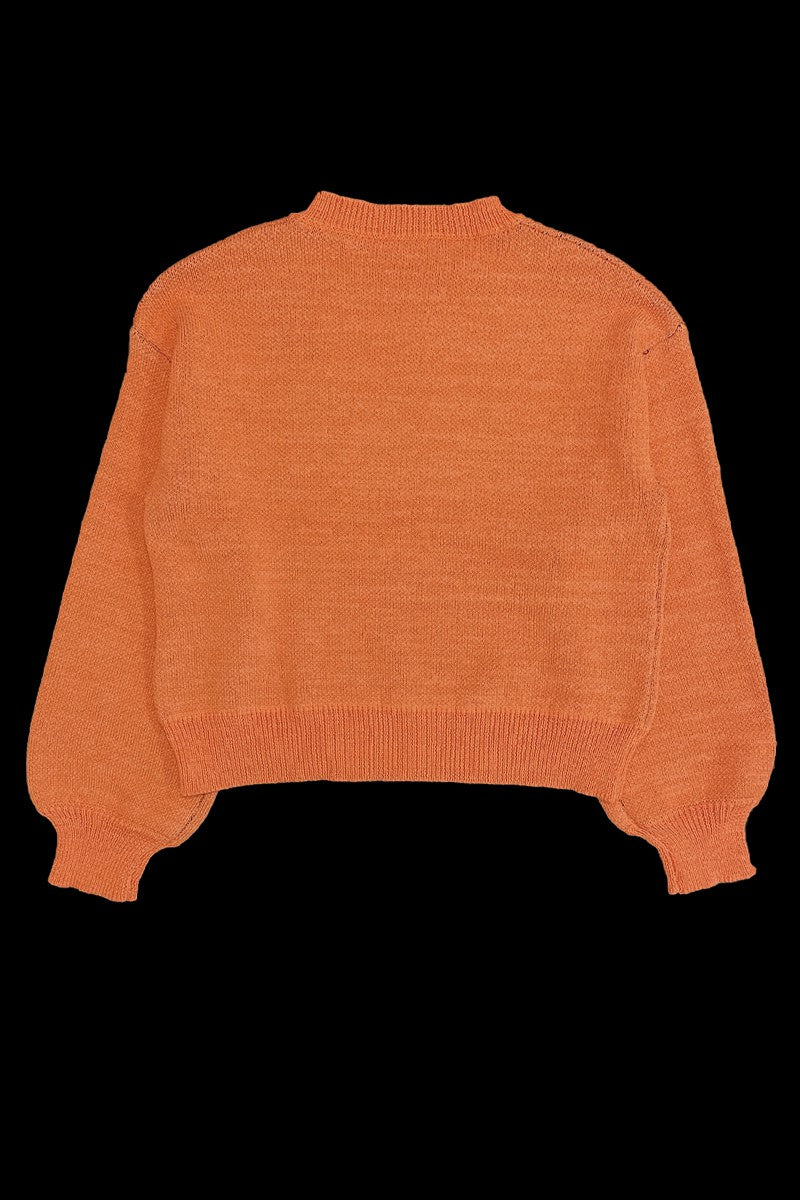 Plus size pumpkin halloween sweater