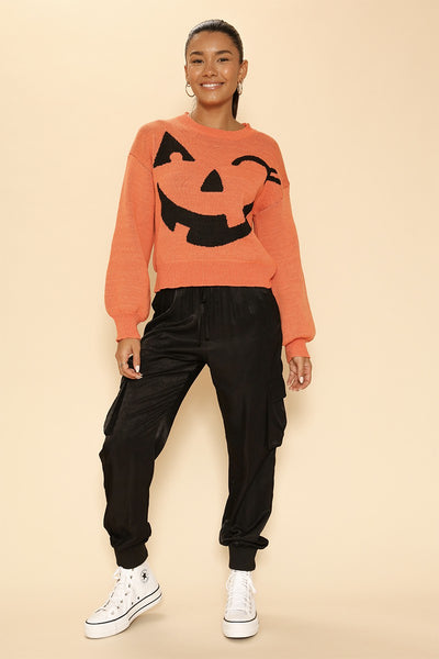 Pumpkin Halloween Sweater - Miss Sparkling
