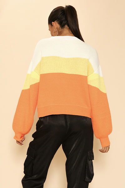 Candy corn Halloween Sweater - Miss Sparkling
