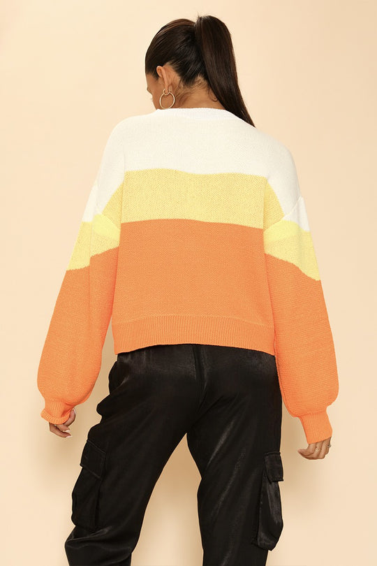Candy corn Halloween Sweater - Miss Sparkling