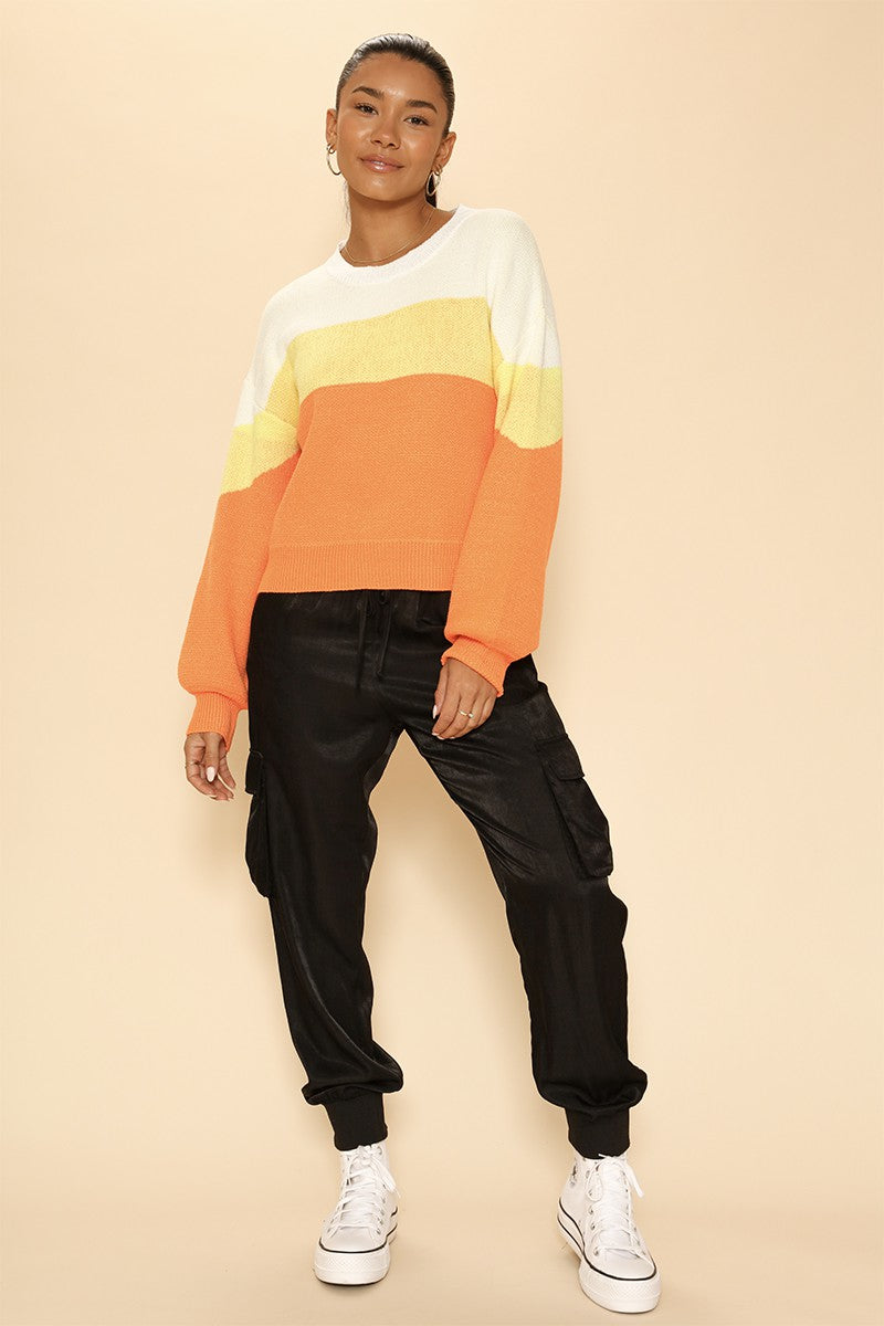 Candy corn Halloween Sweater - Miss Sparkling