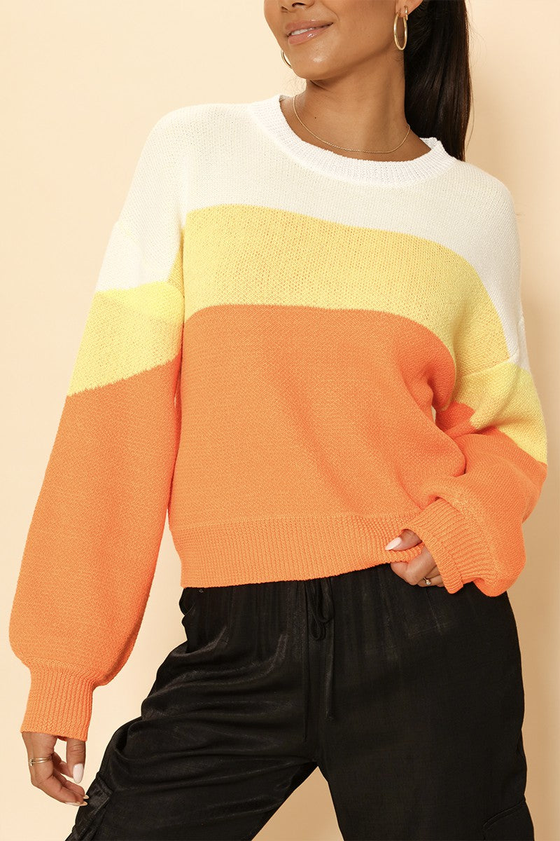 Candy corn Halloween Sweater - Miss Sparkling