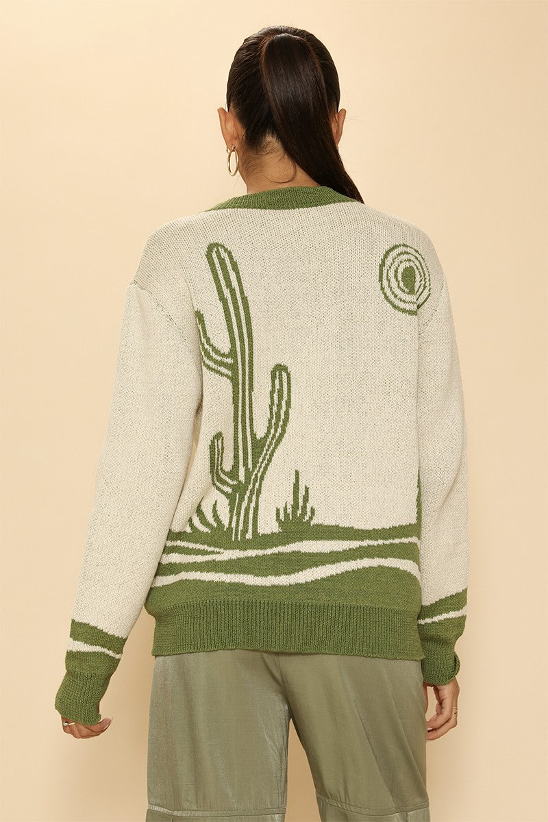 Desert cactus knit sweater - Miss Sparkling