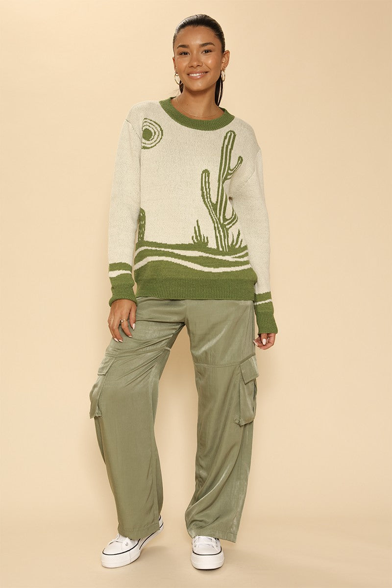 Desert cactus knit sweater - Miss Sparkling