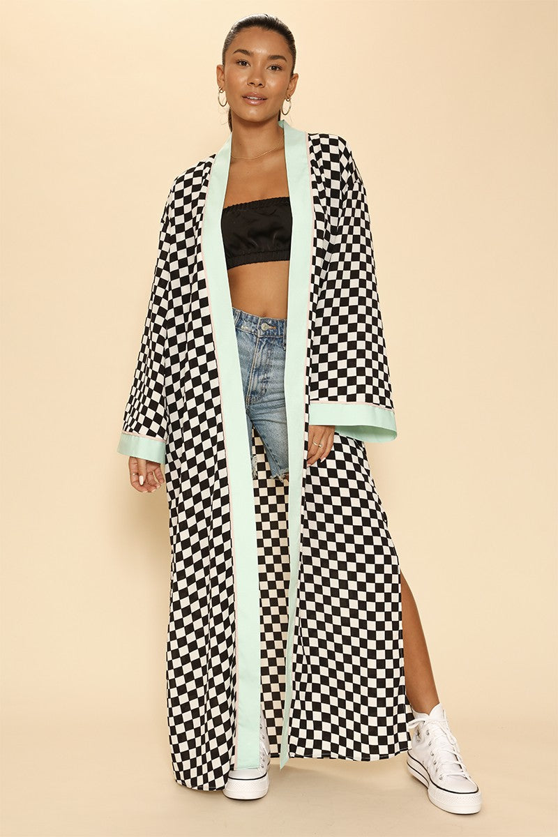 Checkered kimono - Miss Sparkling