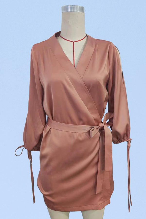 Satin Wrap Robe - Miss Sparkling