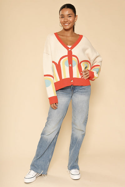 Retro Arch Cardigan - Miss Sparkling