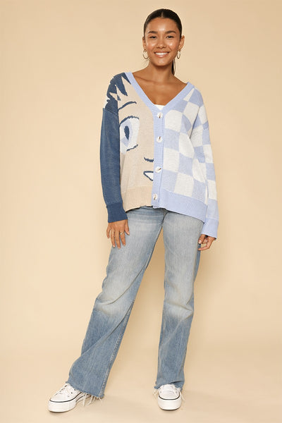 Anime checkered cardigan - Miss Sparkling