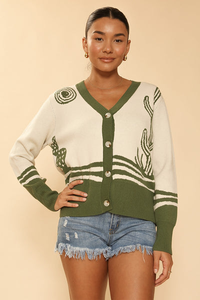 Desert cactus knit cardigan - Miss Sparkling