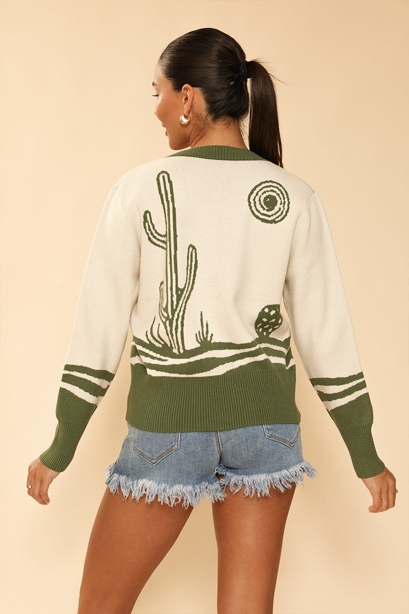 Desert cactus knit cardigan - Miss Sparkling