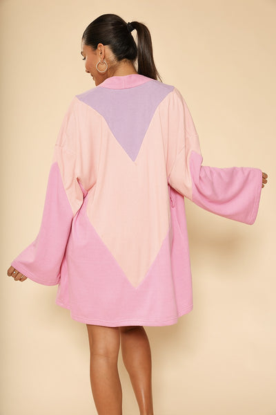Chevron terry cloth novelty robe - Miss Sparkling