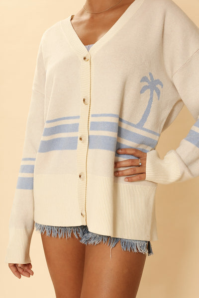 Ocean sunset knit cardigan - Miss Sparkling