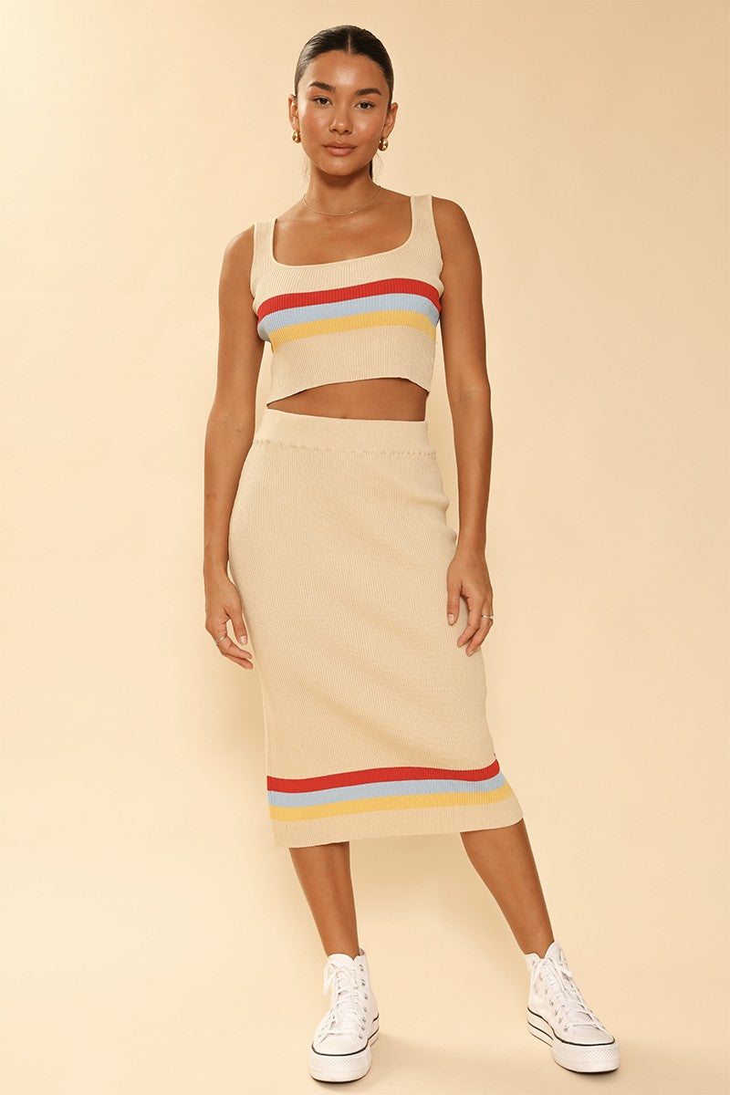 Retro stripe skirt set - Miss Sparkling