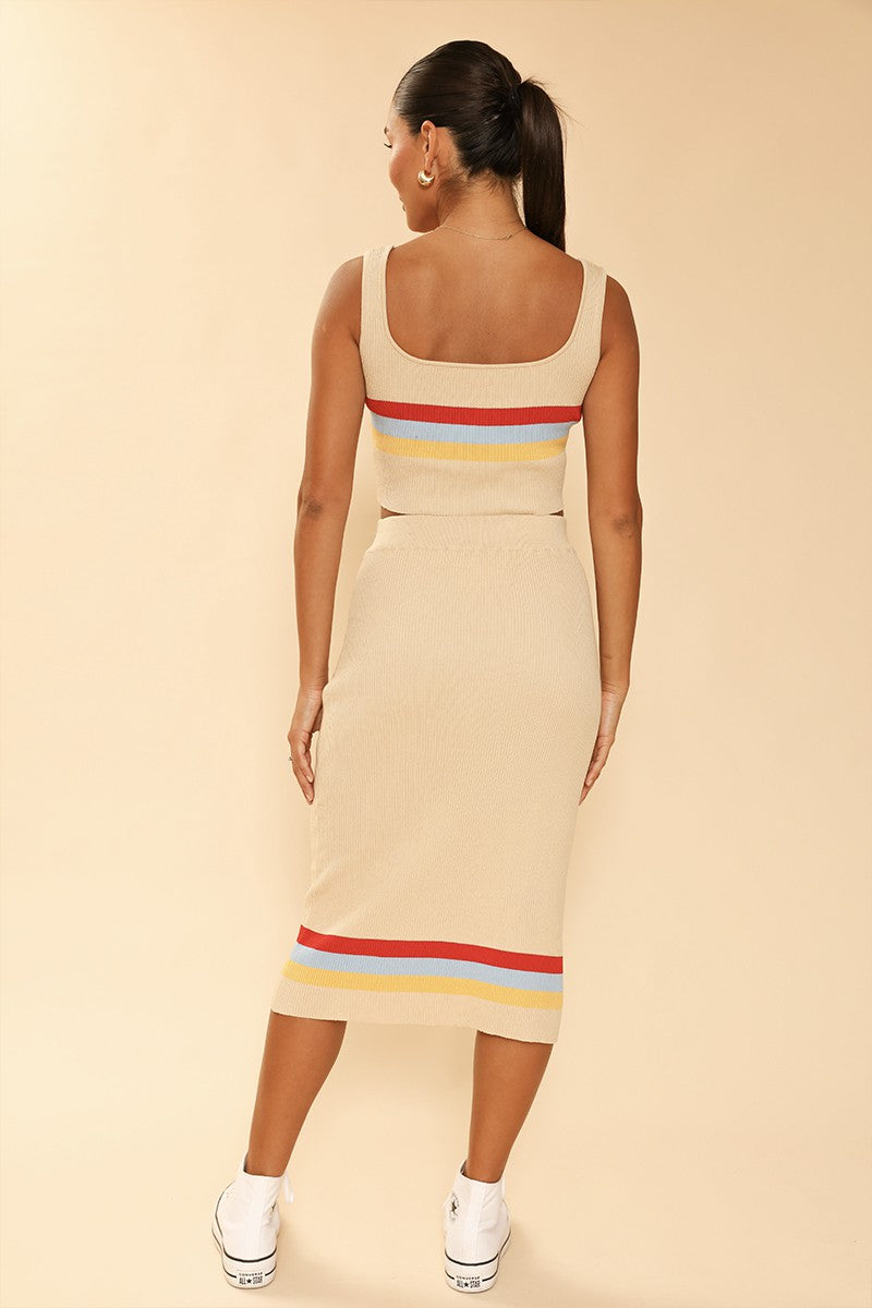 Retro stripe skirt set - Miss Sparkling