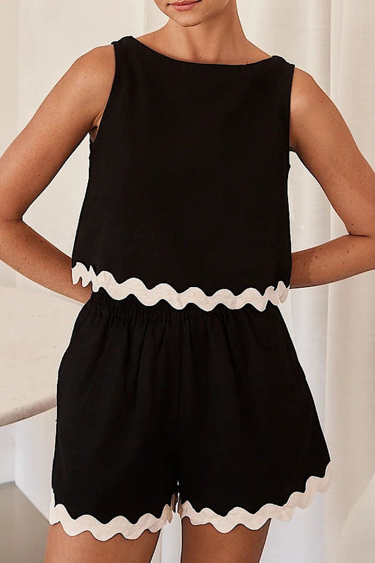 Miss Sparkling Two-Piece Shorts Set