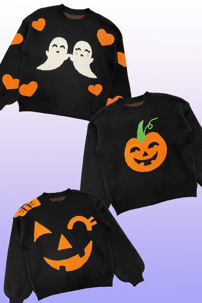 Halloween knit sweaters