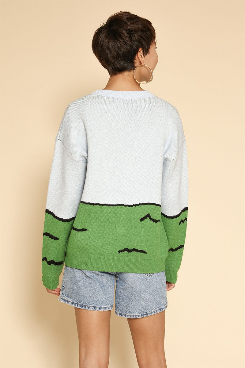 Elephant safari knit sweater