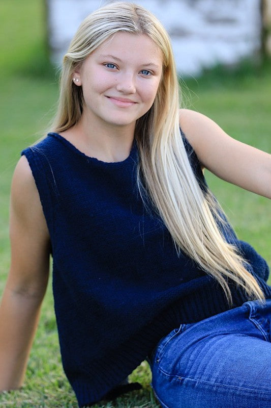 Open back bow sweater