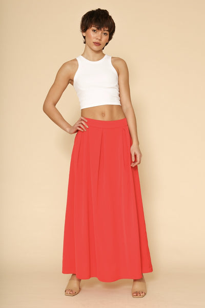 High Waist Pleated Skirt