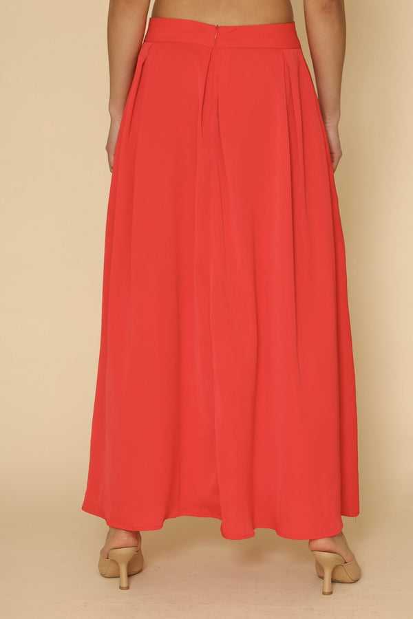 High Waist Pleated Skirt