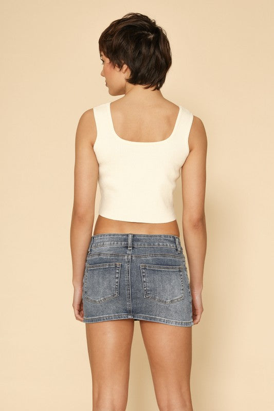 Floral corset tank top