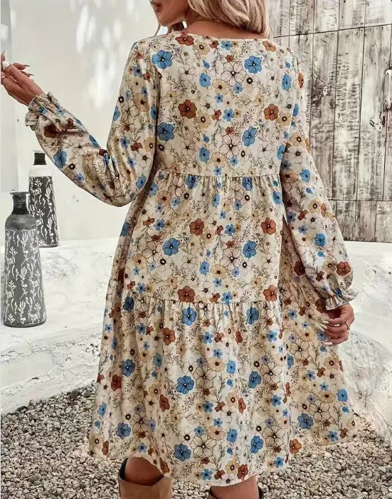 Miss Sparkling Floral Tiered Dress
