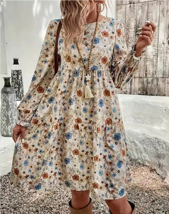 Miss Sparkling Floral Tiered Dress
