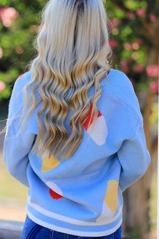 Colorful Capsule Pattern Cardigan