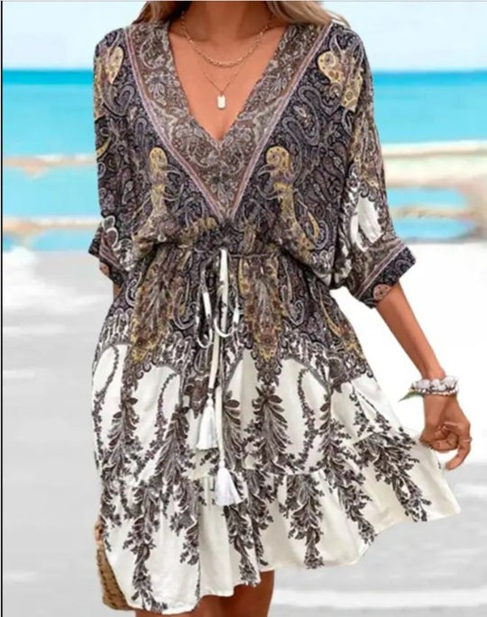Miss Sparkling Paisley Multicolored Dress