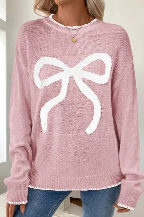 Long Sleeve Crew Neck Knit Sweater