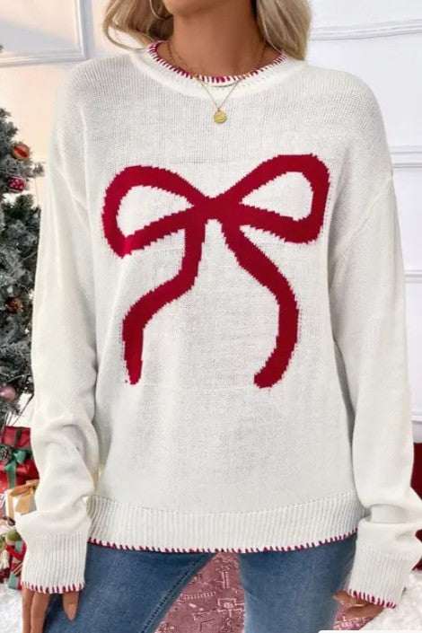 Long Sleeve Crew Neck Knit Sweater